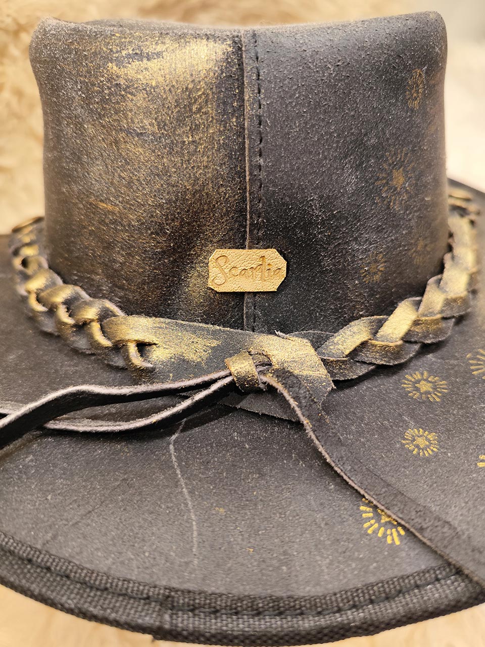 Moon & Citrine Embellished Cowboy Hat